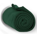 Fleece Throw Blanket 50"x60" - Dark Green **** FREE RUSH ****